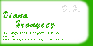 diana hronyecz business card